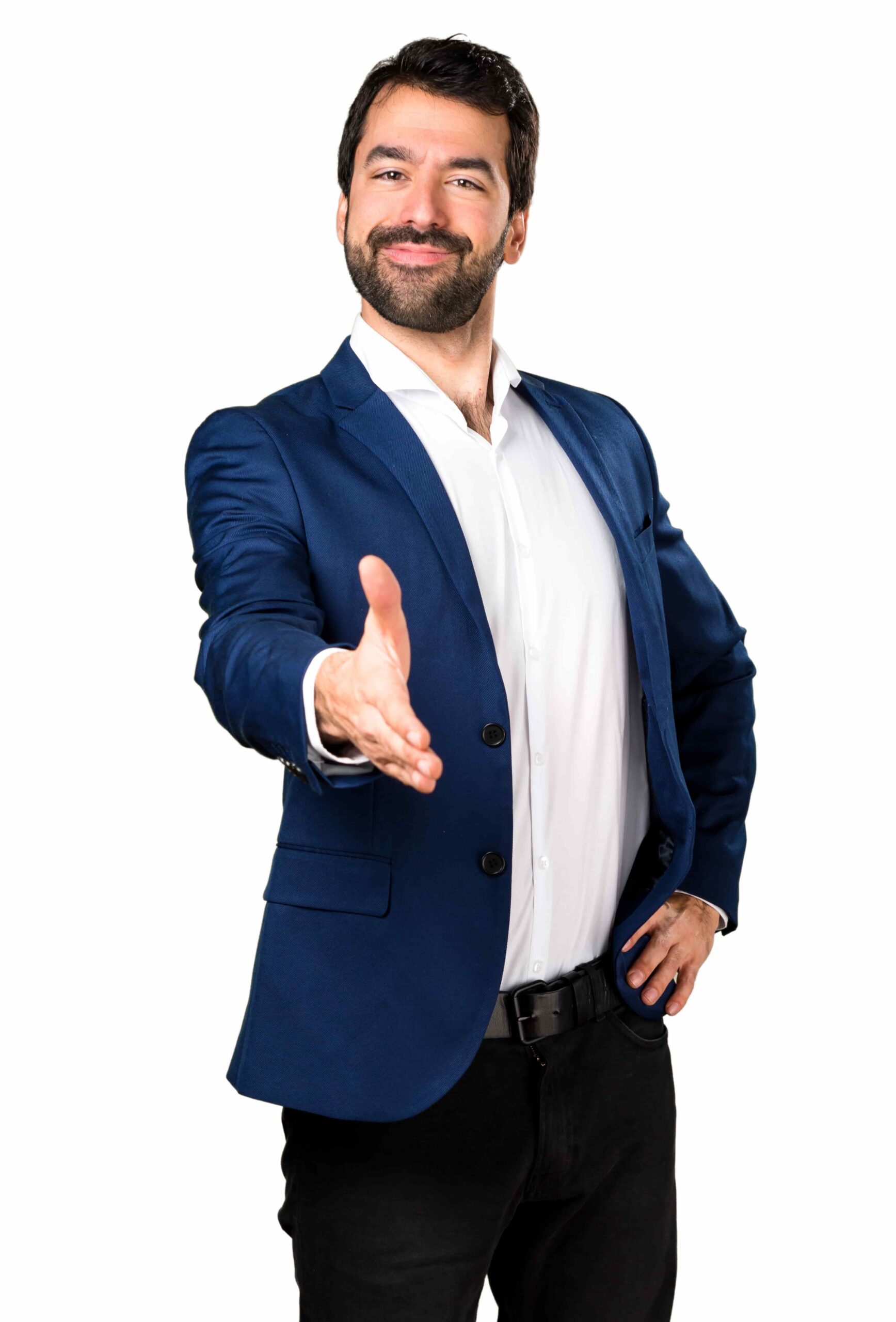 hombre guapo haciendo un trato min